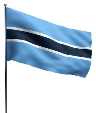 Botswana Flag Image Stock Illustration