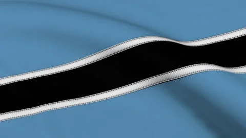 Botswana Flag Loop Stock Footage 241176194