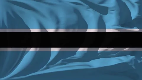 Botswana Flag Loop Stock Footage 295746010
