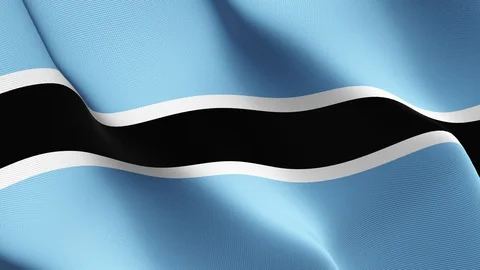 Botswana flag loop waving on wind. Stock Footage 119187123