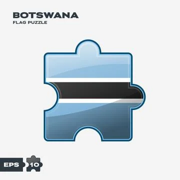 Botswana Flag Puzzle Stock Illustration