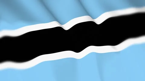 Botswana Flag Seamless Loop 4k 60fps on Sky Background Stock Footage 340343154