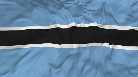 Botswana Flag Seamless Looping Background Waving Slow Motion Stock Footage 234034523