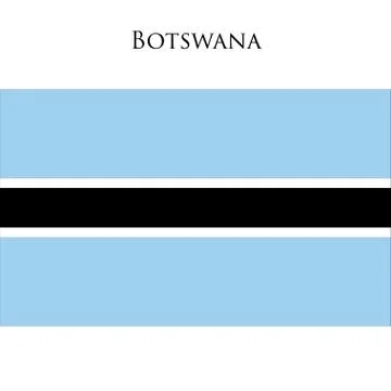 Botswana flag themes idea design Stock Illustration