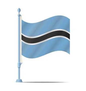 Botswana flag vector イラスト素材