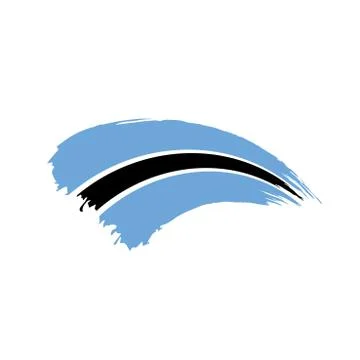 Botswana flag, vector illustration Stock Illustration