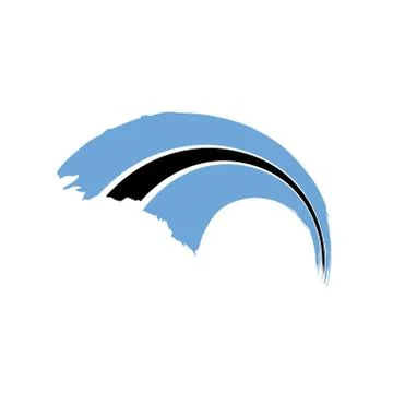 Botswana flag, vector illustration Stock Illustration