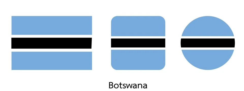 Botswana flag, vector illustration Stock Illustration