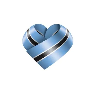 Botswana flag, vector illustration on a white background Stock Illustration