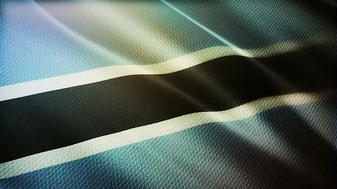 Botswana flag is waving 3D animation. botswana flag waving in the wind. Stock Footage 142222011