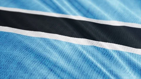 Botswana flag is waving 3D illustration.  Video stock 106460084