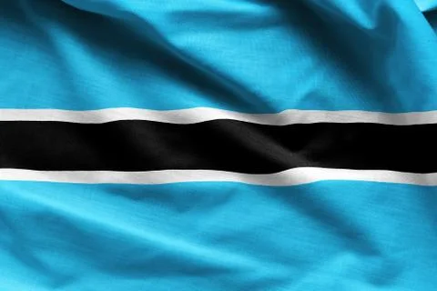 Botswana flag waving Stockfoto's