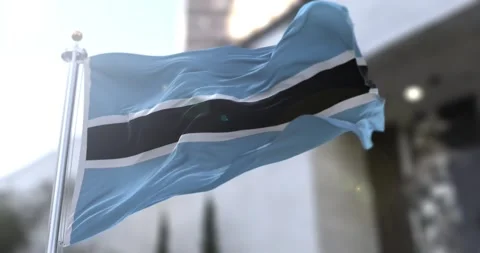 Botswana-flag-waving-seamless-loop-4k-60fps Stock Footage 332354636