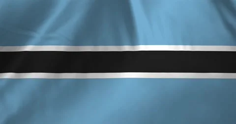 Botswana flag waving with the wind background loop video animation Video stock 327171698