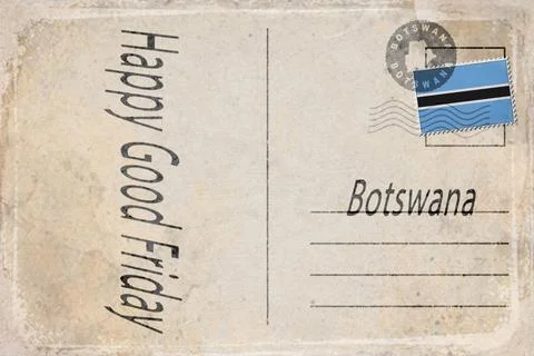 Botswana Good Friday Service Background Stock Illustration
