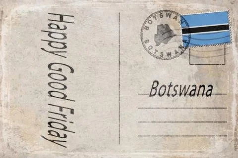 Botswana Good Friday Service Background Stock Illustration