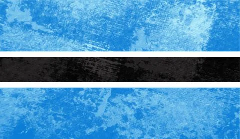 Botswana grunge flag. Vector illustration. Illustrazione stock