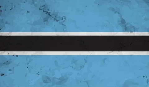 Botswana grunge flag. Vector illustration. Stock Illustration
