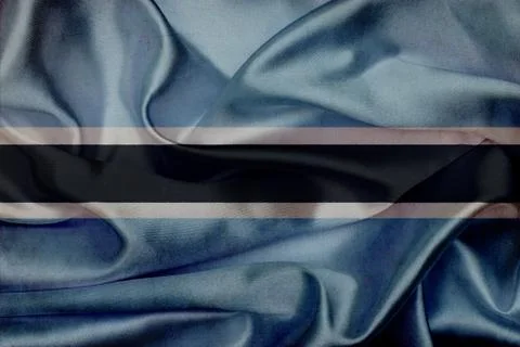 Botswana grunge waving flag Stock Illustration