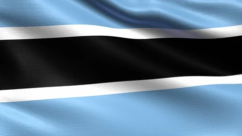Botswana Looping Flag 4K, Seamless looping with highly detailed fabric texture Stock Footage 106835493