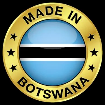 Botswana Made In Badge Illustrazione stock