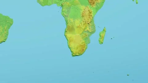 Botswana Map 3D animated with Borders Stock-Footage 348516733