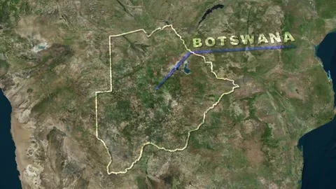 Botswana Map Animation Stock Footage 273238816