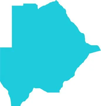 Botswana MAP in Blue, Country Map, Botswana, Border Map, Border line of Bot.. Illustrazione stock