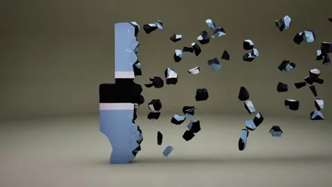Botswana Map With Flag Stock-Footage 324157862