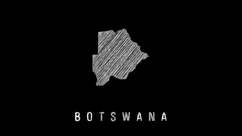 Botswana map revealing in a scribble animation Video stock 329683172