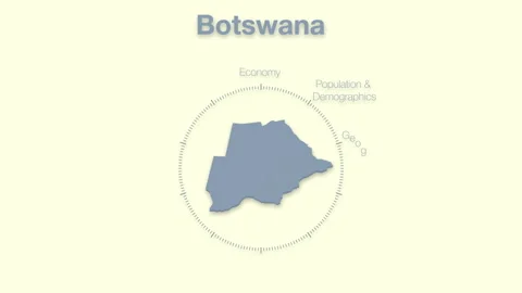 Botswana MAP revealingmotion graphics data elements Stock Footage 339856649