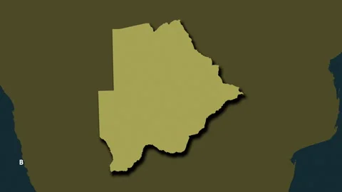 Botswana map - solid. Shadow. Pattern. Labels Stock Footage 320640674