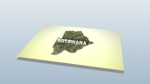Botswana Map Unfolding Stock Footage 284501115