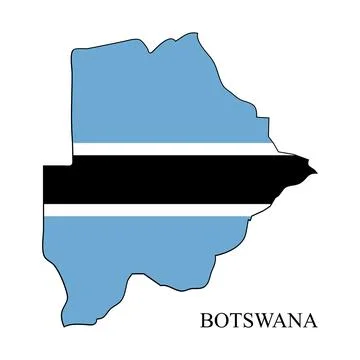 Botswana map vector illustration.  Stock Illustration