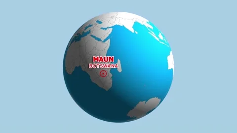 BOTSWANA MAUN ZOOM IN FROM SPACE Video stock 177454132
