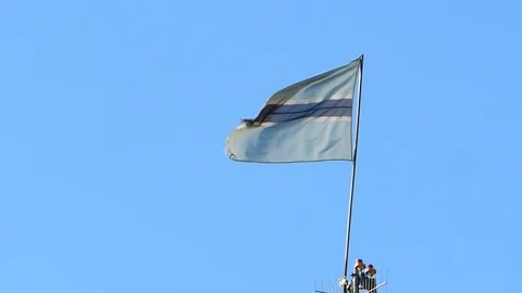 Botswana national flag Stock Footage 100128683