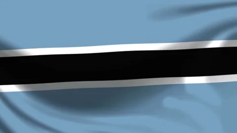 Botswana national flag waving in wind motion background footage in 4K Stock Footage 340279778
