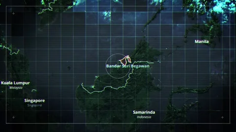 BOTSWANA Rotating Map Satelite Map Style 2 Stock Footage 324257413