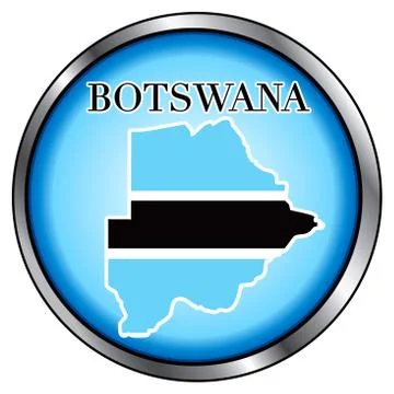 Botswana Round Button Stock Illustration