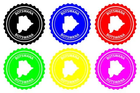 Botswana rubber stamp Stock Illustration