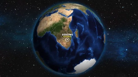 BOTSWANA SEROWE ZOOM IN FROM SPACE Stock Footage 115537745