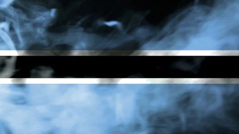 Botswana smoke waving flag Stock Footage 98281764