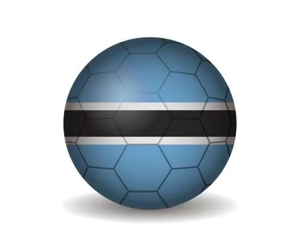 Botswana soccer ball Illustrazione stock