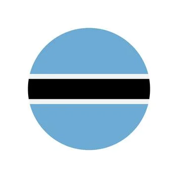 Botswana vector flag isolated on white background Illustrazione stock