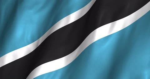Botswana Waving Flag-4K Stock Footage 47899393