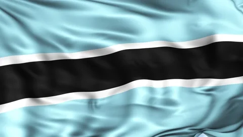 Botswana Waving Flag Background Stock Footage 204133447