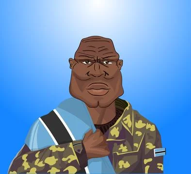 Botswanan soldier Stock Illustration