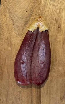 Bottarga, the dried, pressed roe of the mullet, used in the sardinian cooking Foto stock