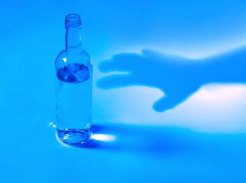 Bottle with alcohol Stock Photos
