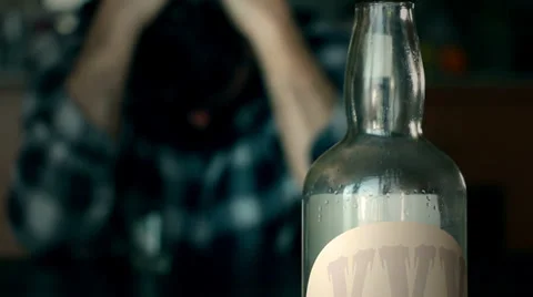 Bottle Alcoholic Stock Footage